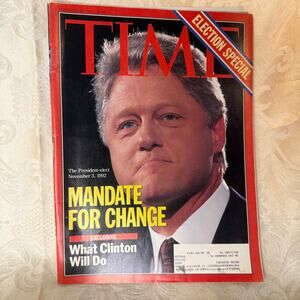 Time Magazine Nov 16 1992 Bill Clinton Election Special Issue